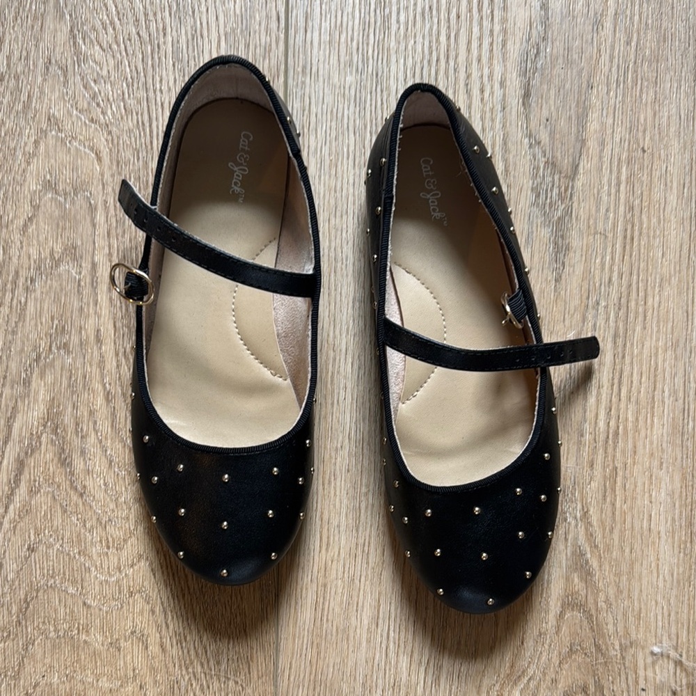 Cat & Jack Black Dress Shoes with Studded Details